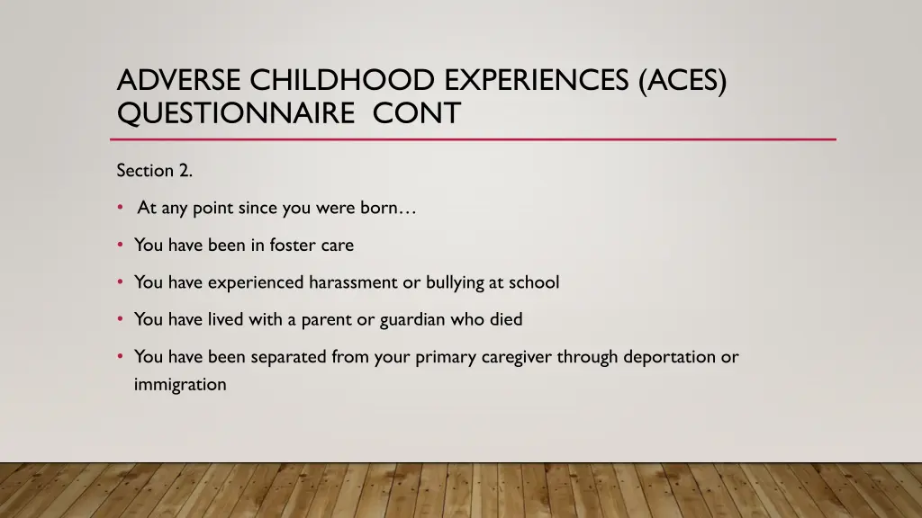 adverse childhood experiences aces questionnaire 1