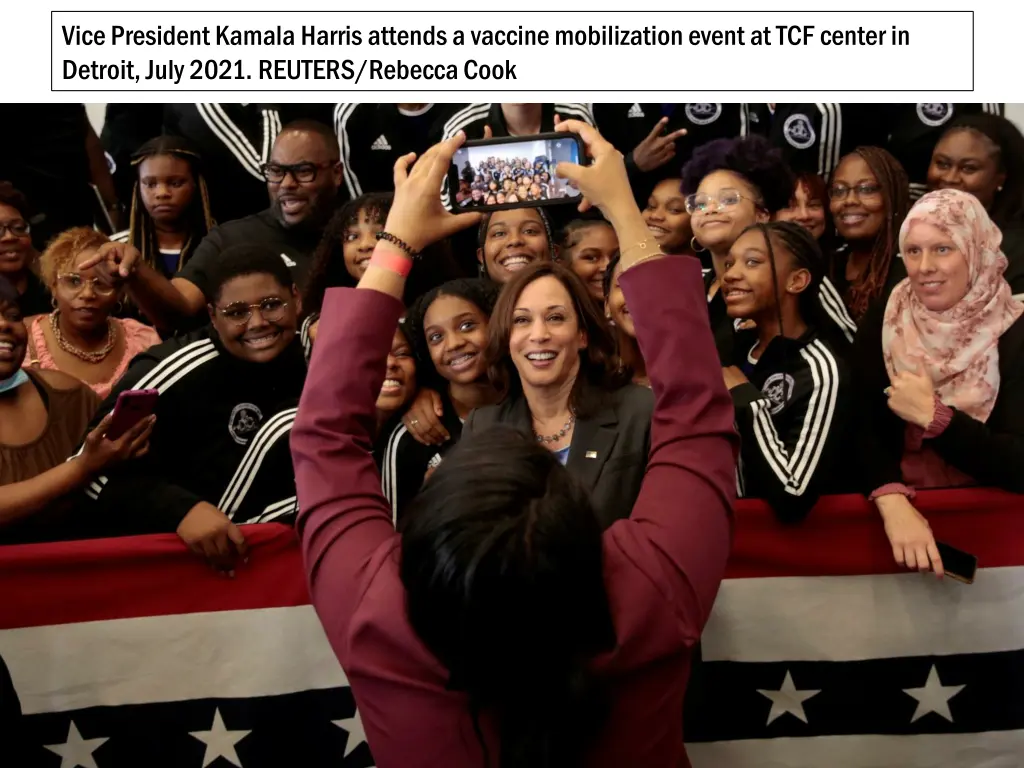 vice president kamala harris attends a vaccine