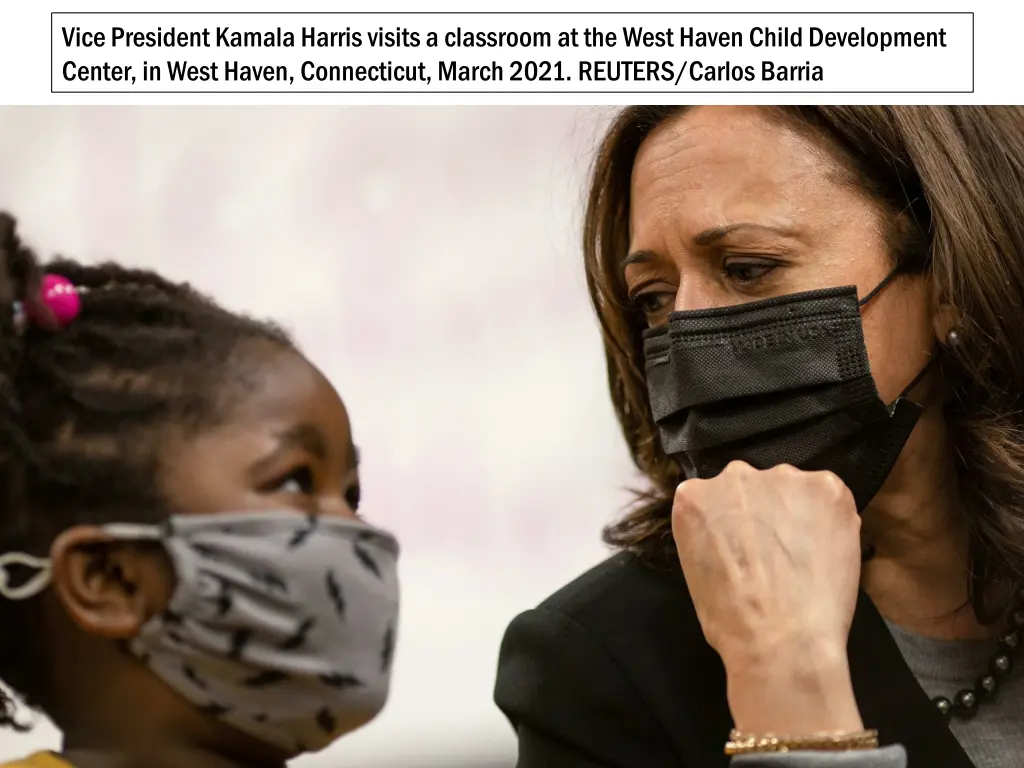 vice president kamala harris visits a classroom