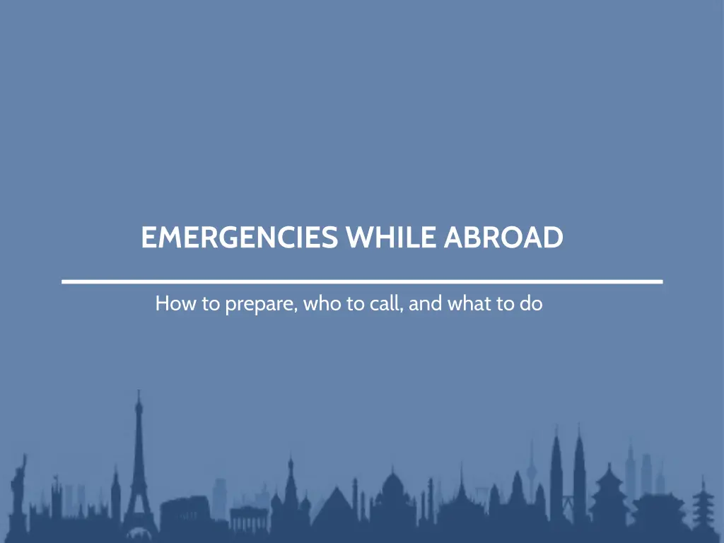 emergencies while abroad