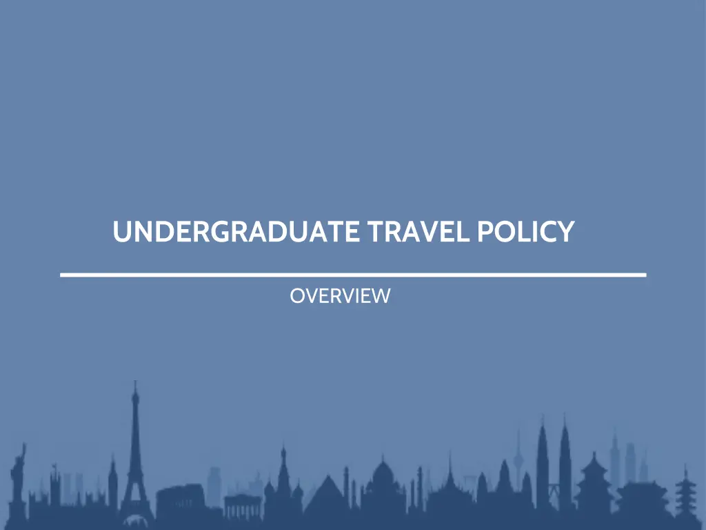 undergraduate travel policy 1