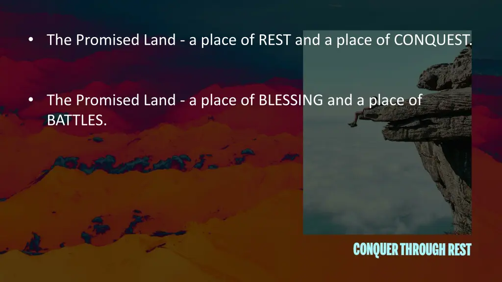 the promised land a place of rest and a place