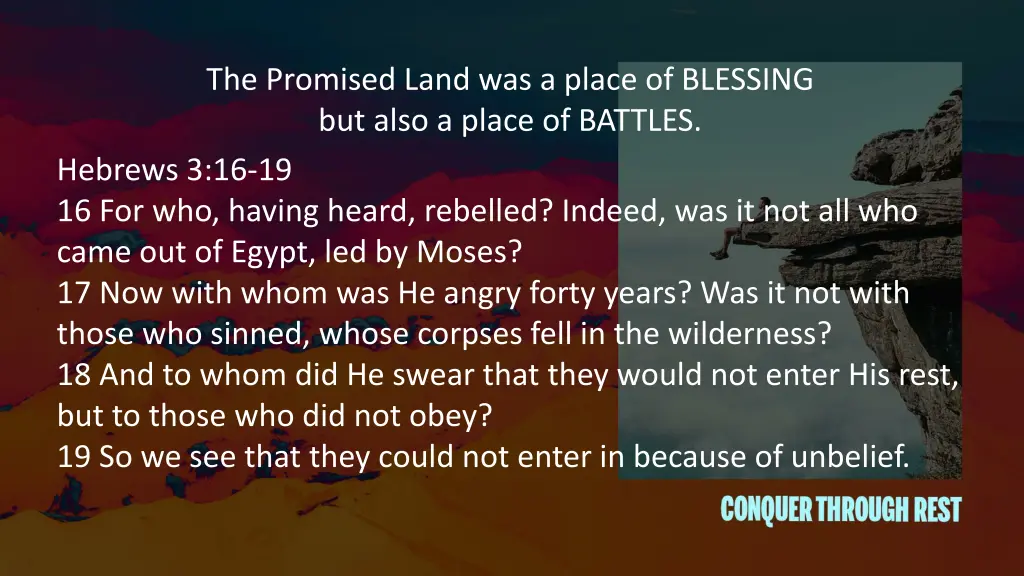 the promised land was a place of blessing