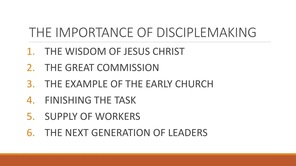 the importance of disciplemaking