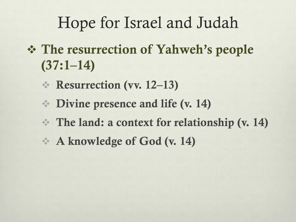 hope for israel and judah