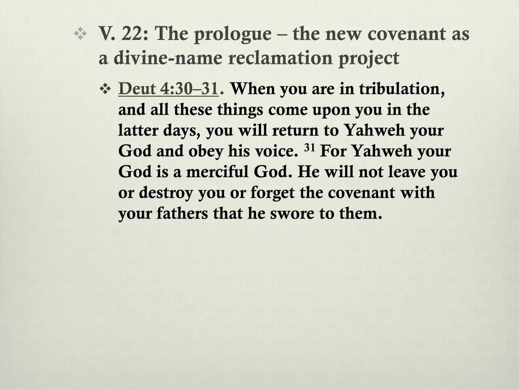 v 22 the prologue the new covenant as a divine