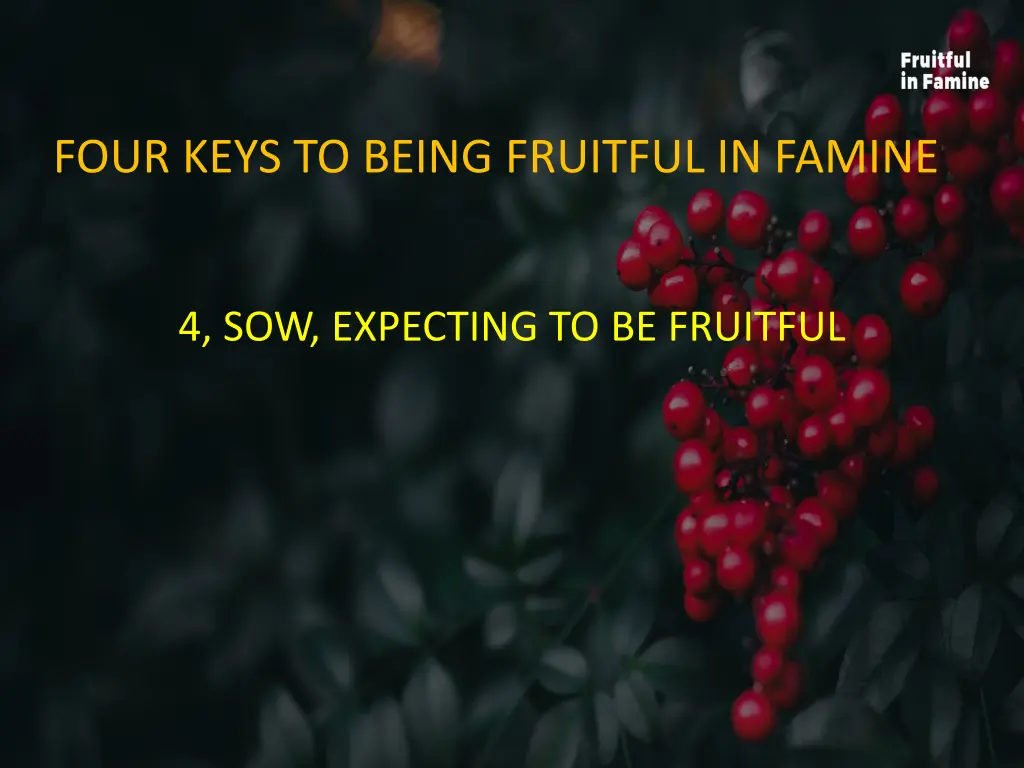 four keys to being fruitful in famine 3