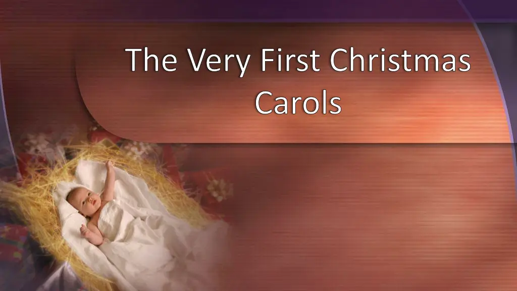 the very first christmas carols