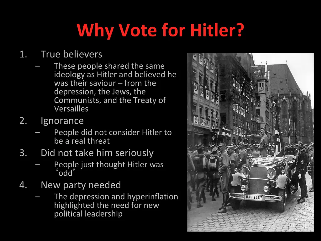 why vote for hitler