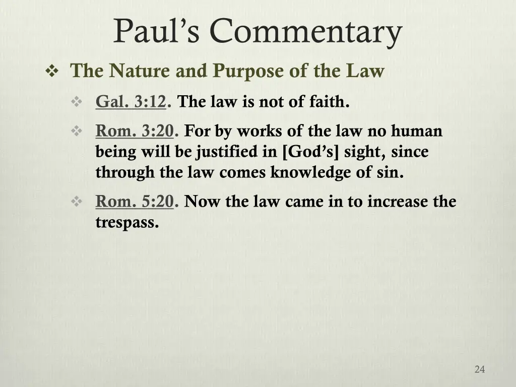 paul s commentary 1