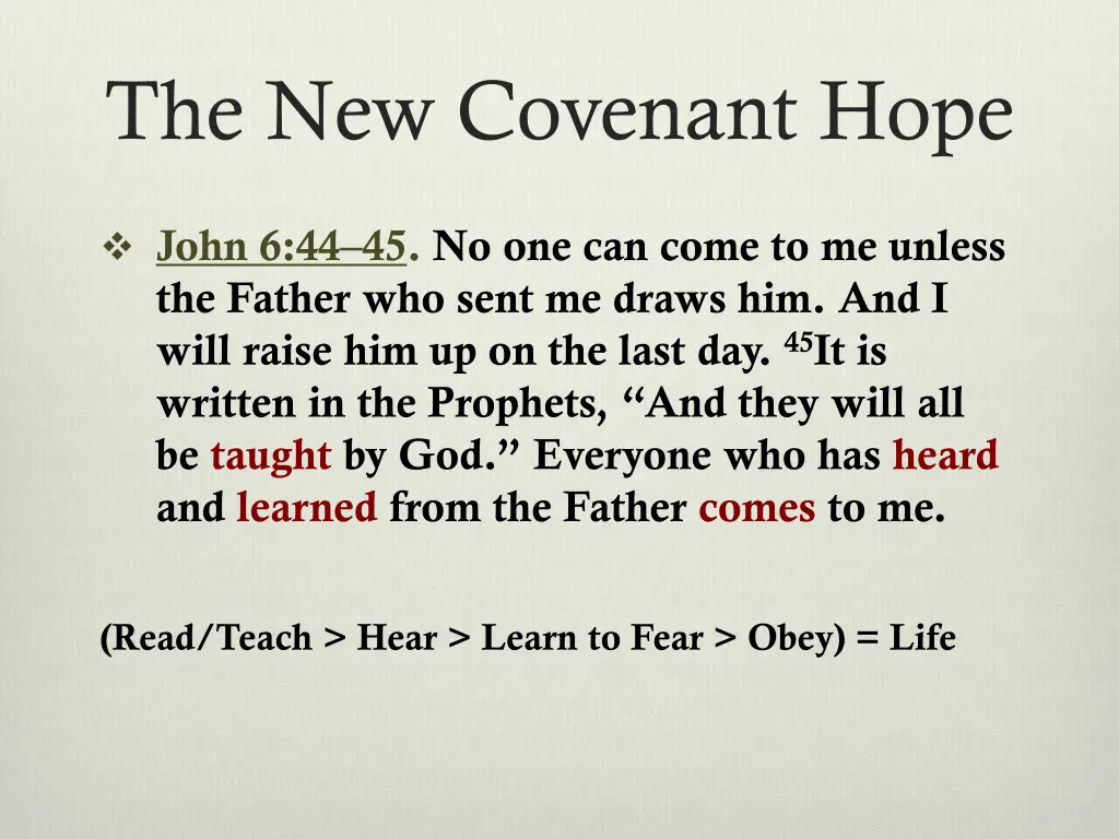 the new covenant hope