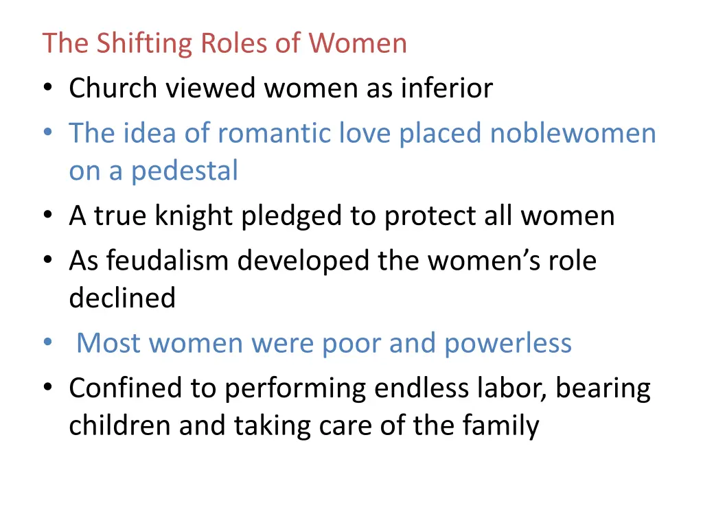 the shifting roles of women church viewed women