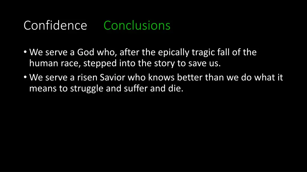 confidence conclusions 9