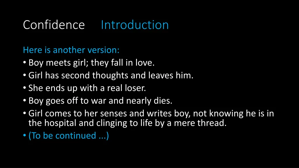 confidence introduction 7