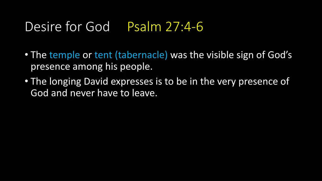 desire for god psalm 27 4 6 1