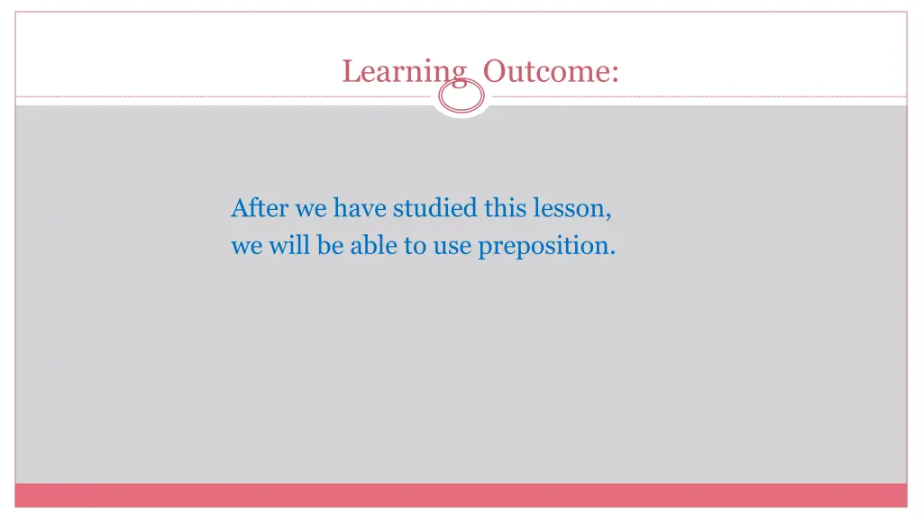 learning outcome