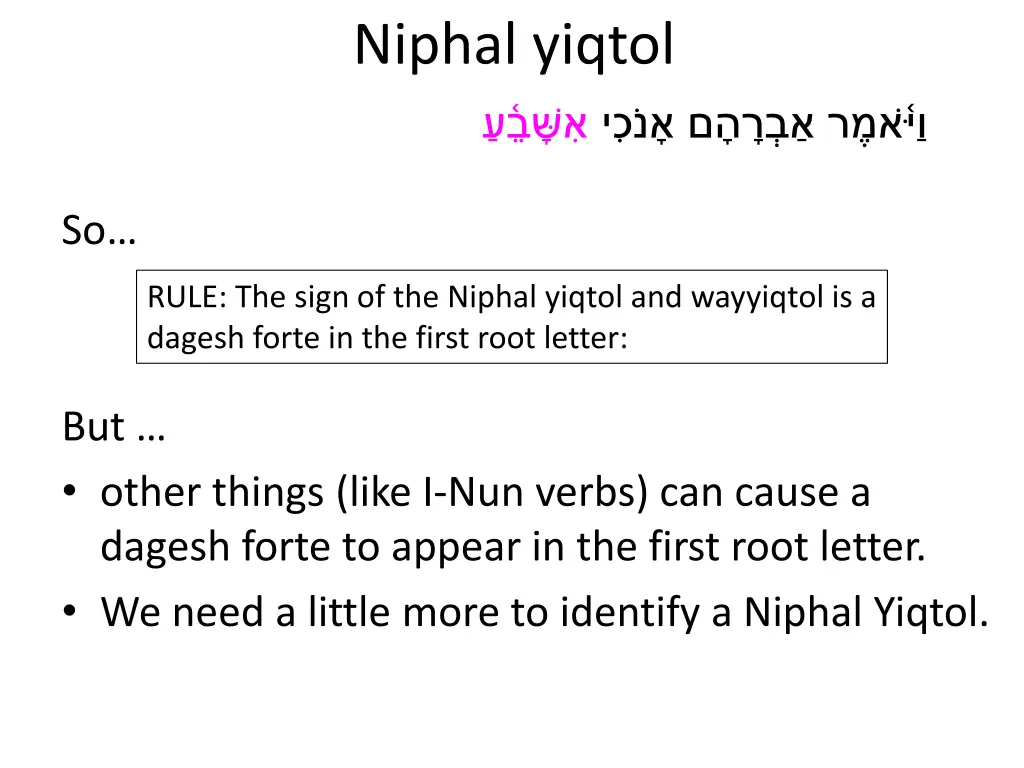 niphal yiqtol 10