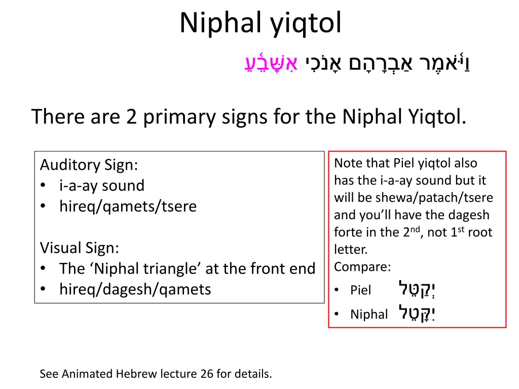 niphal yiqtol 12