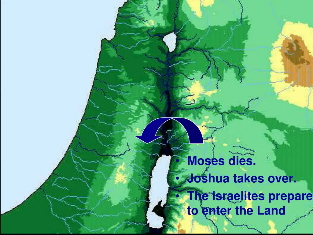 moses dies joshua takes over the israelites