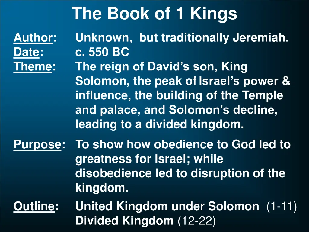 the book of 1 kings