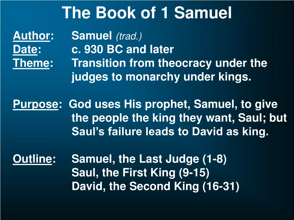 the book of 1 samuel