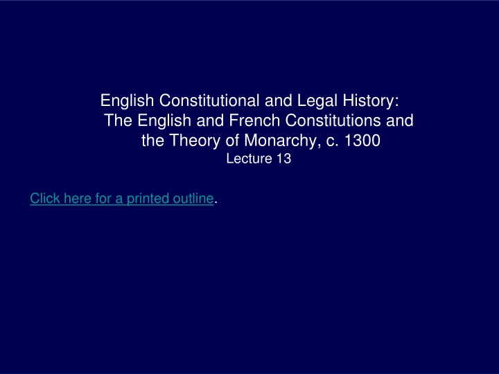 english constitutional and legal history