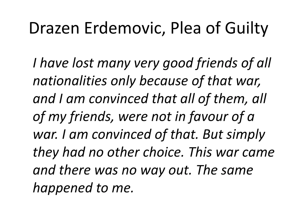 drazen erdemovic plea of guilty