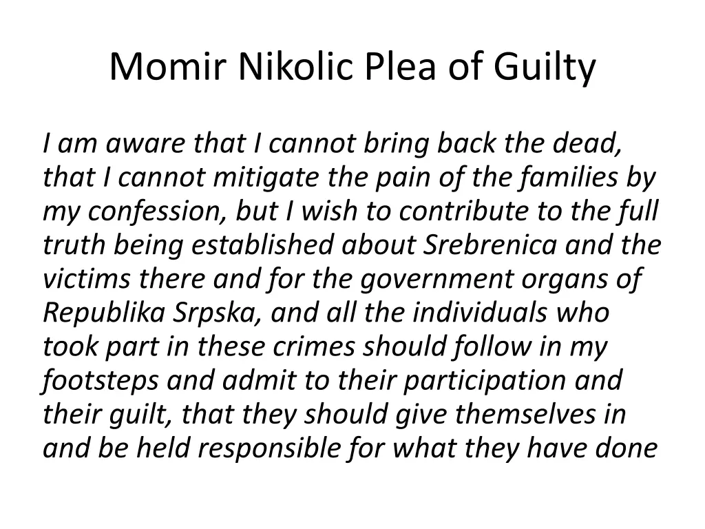 momir nikolic plea of guilty 1