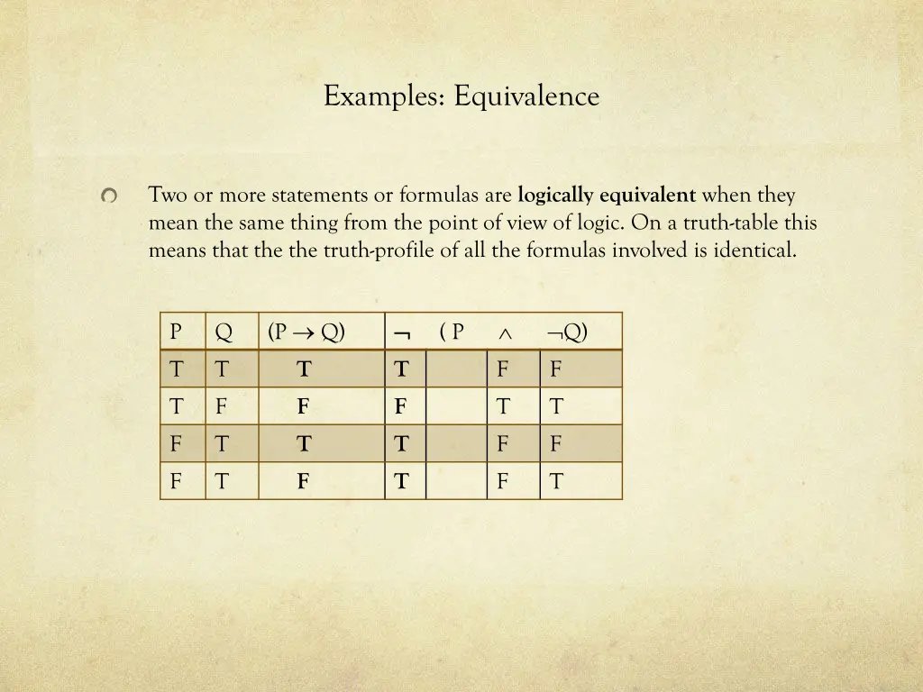 examples equivalence