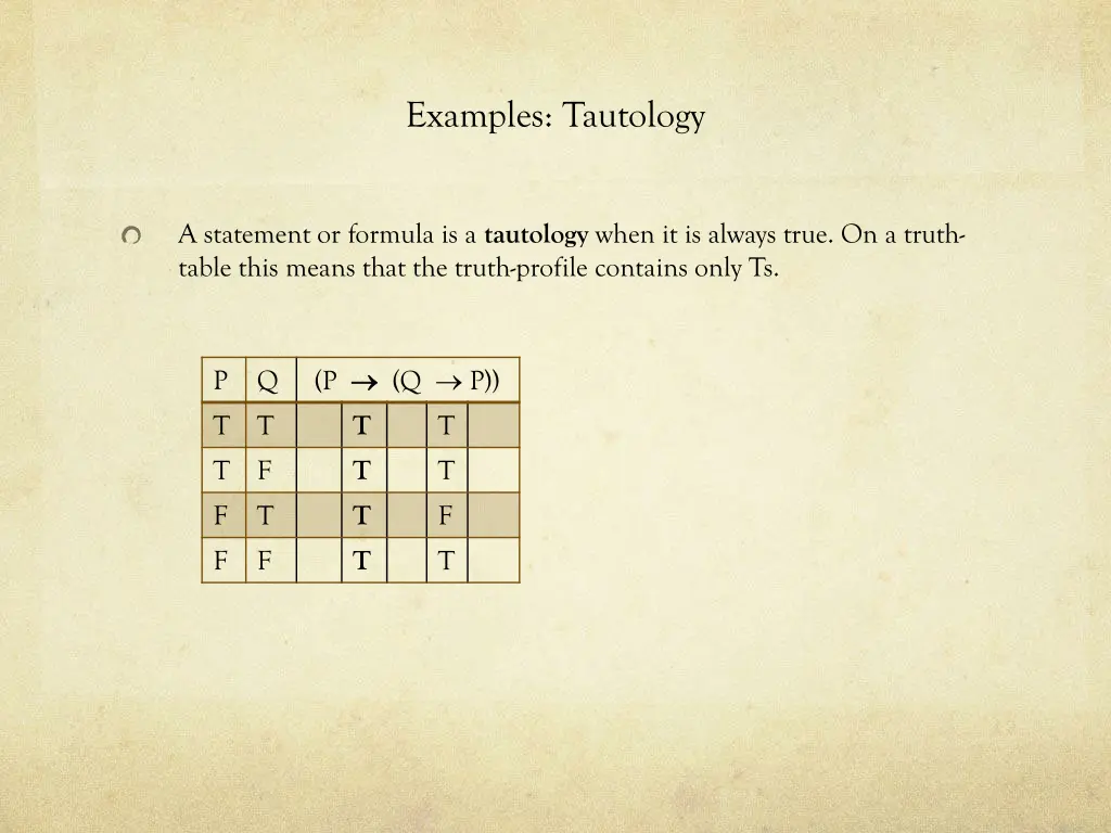 examples tautology