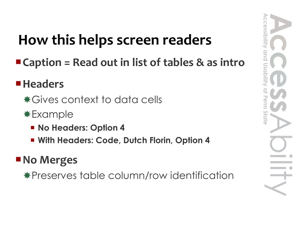 how this helps screen readers