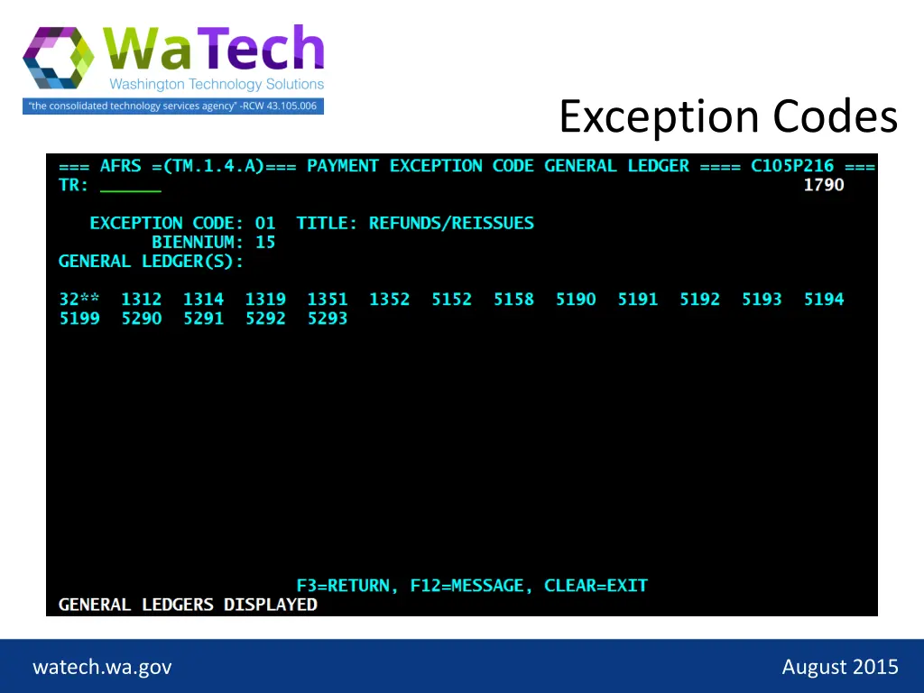 exception codes 4