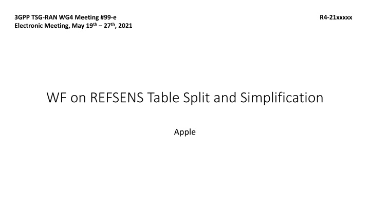 3gpp tsg ran wg4 meeting 99 e electronic meeting