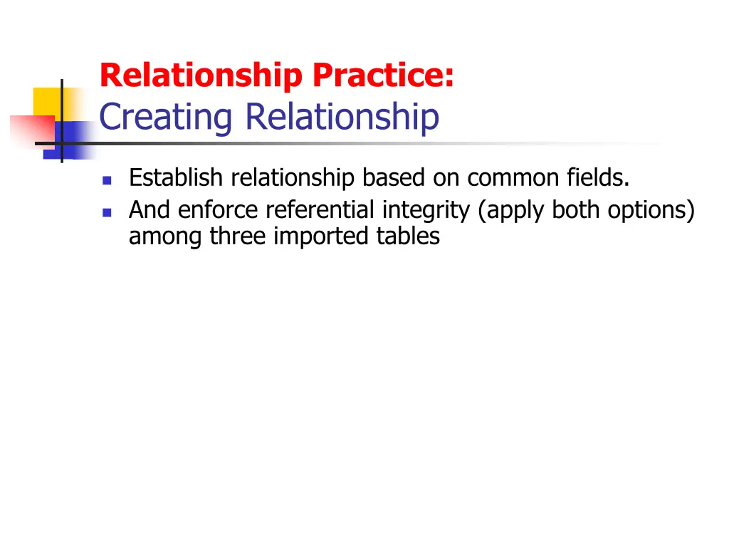 relationship practice creating relationship 1