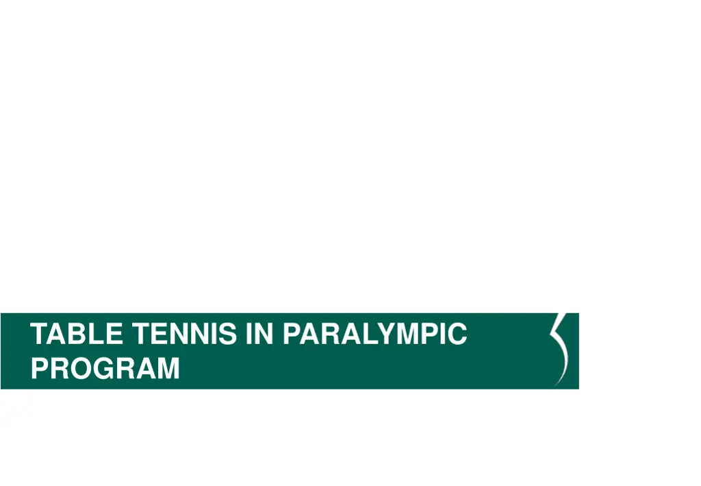 table tennis in paralympic program