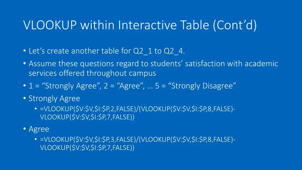 vlookup within interactive table cont d