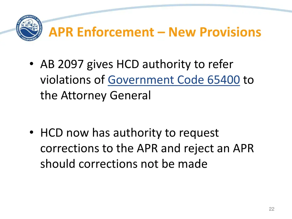 apr enforcement new provisions