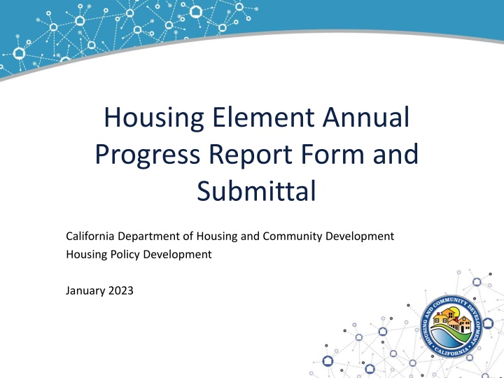 housing element annual progress report form