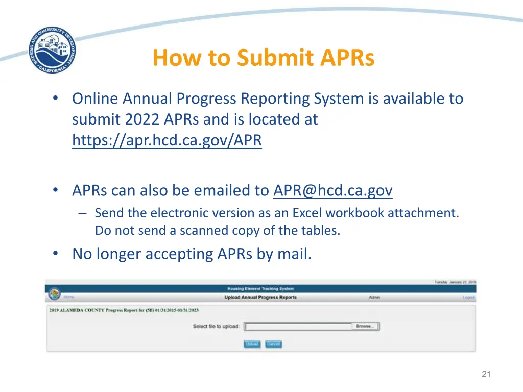 how to submit aprs