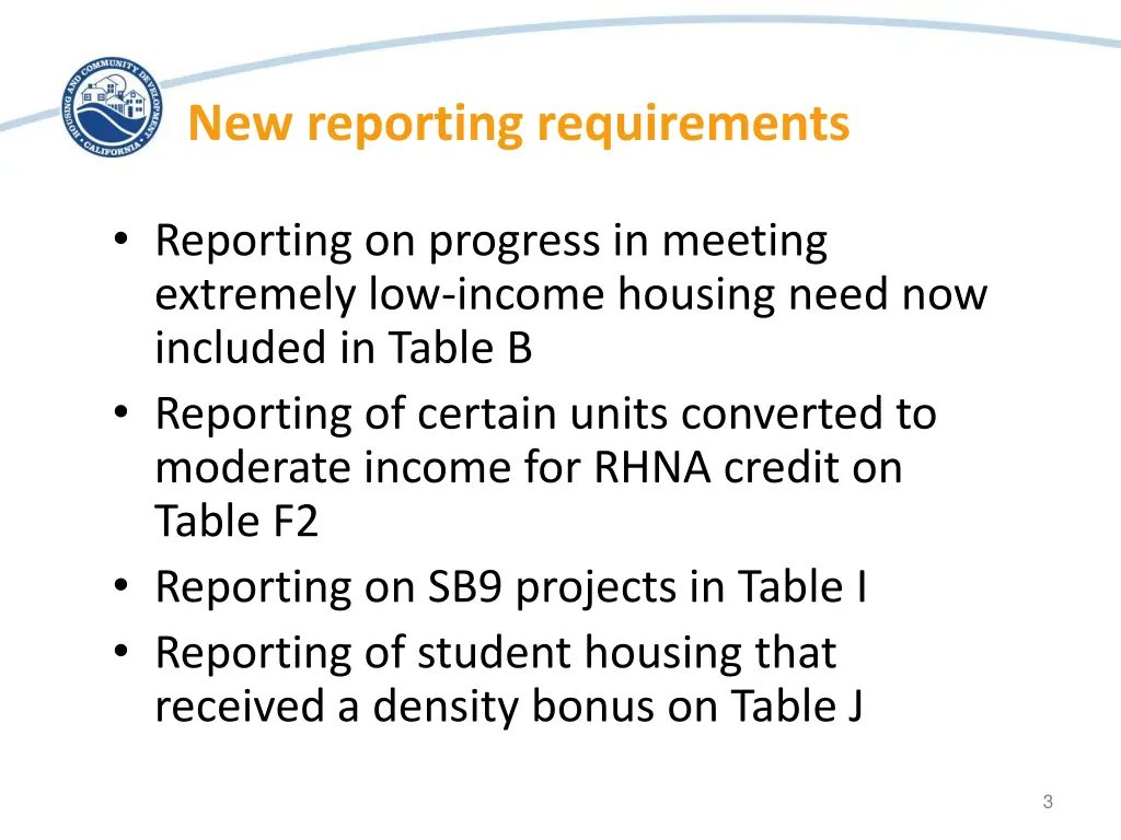 new reporting requirements