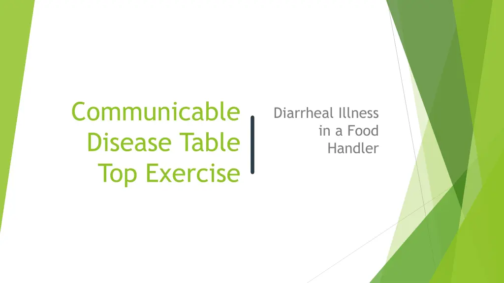 communicable disease table top exercise