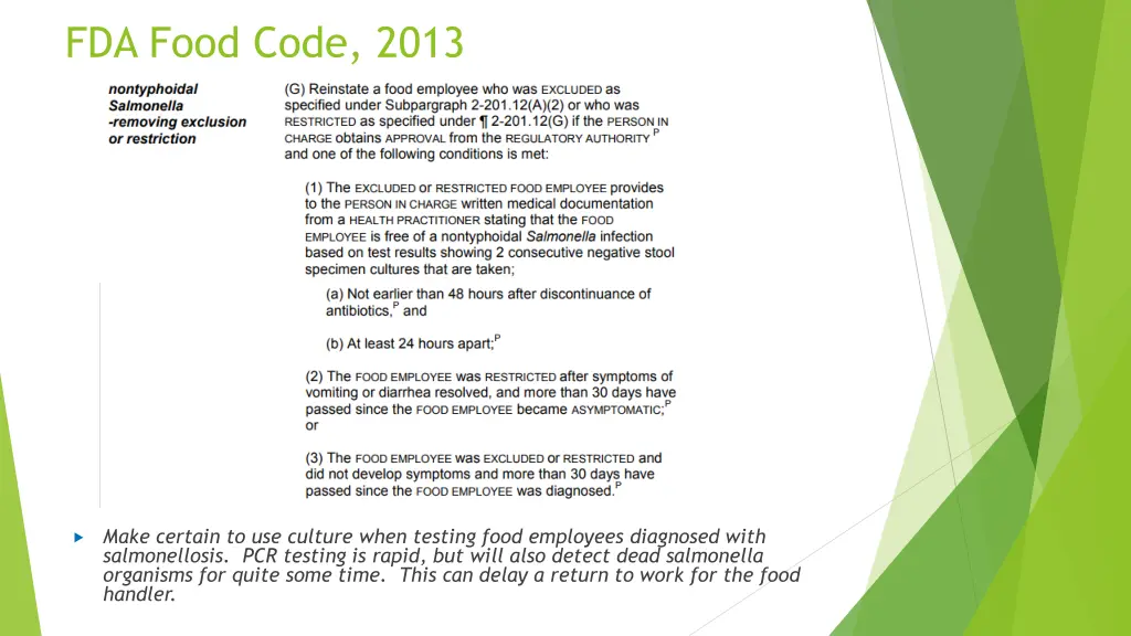 fda food code 2013