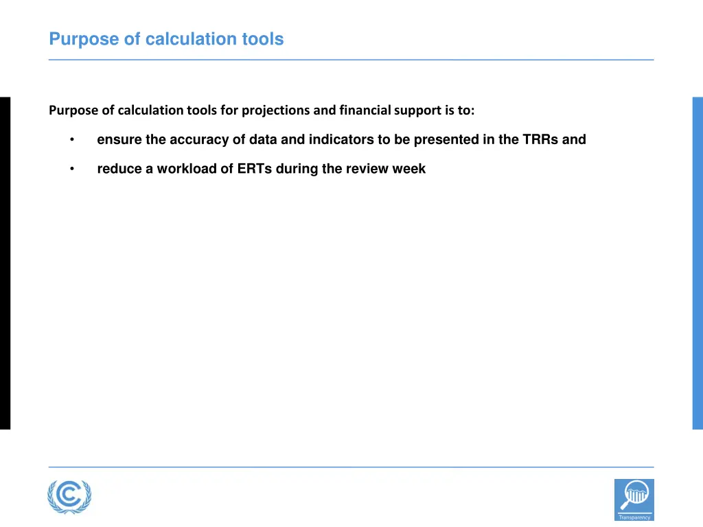 purpose of calculation tools