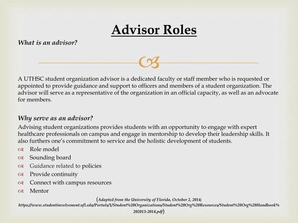 advisor roles