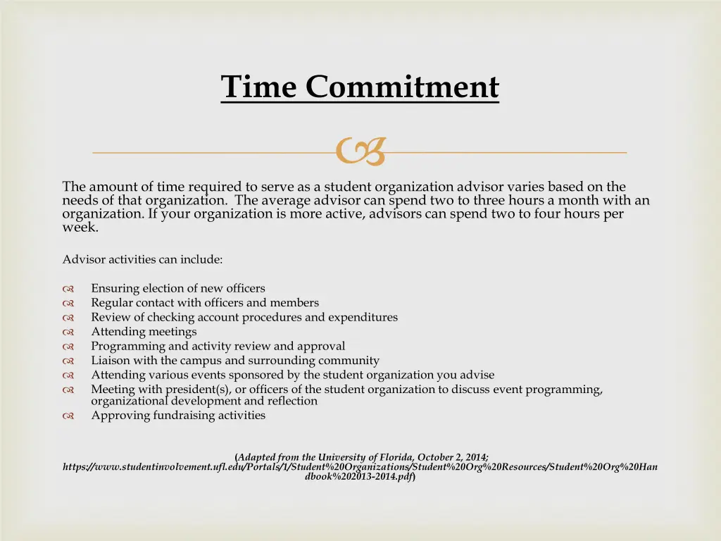 time commitment