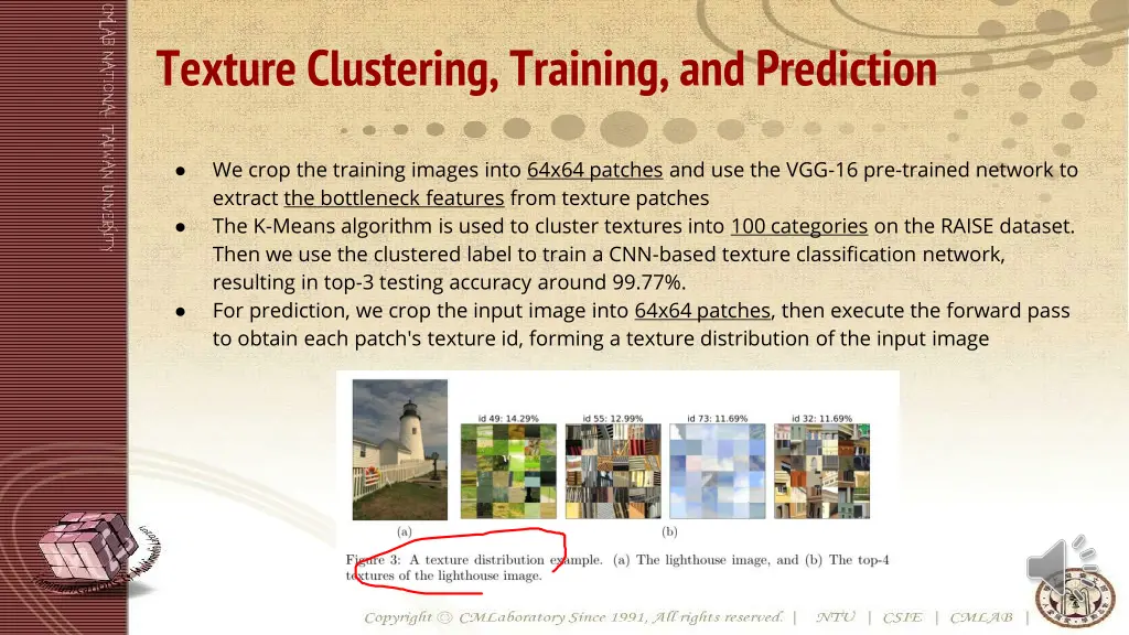 texture clustering training and prediction