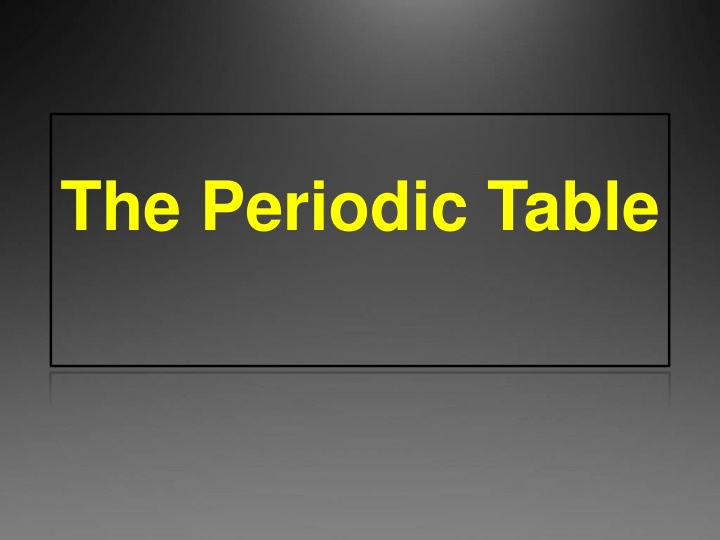 the periodic table