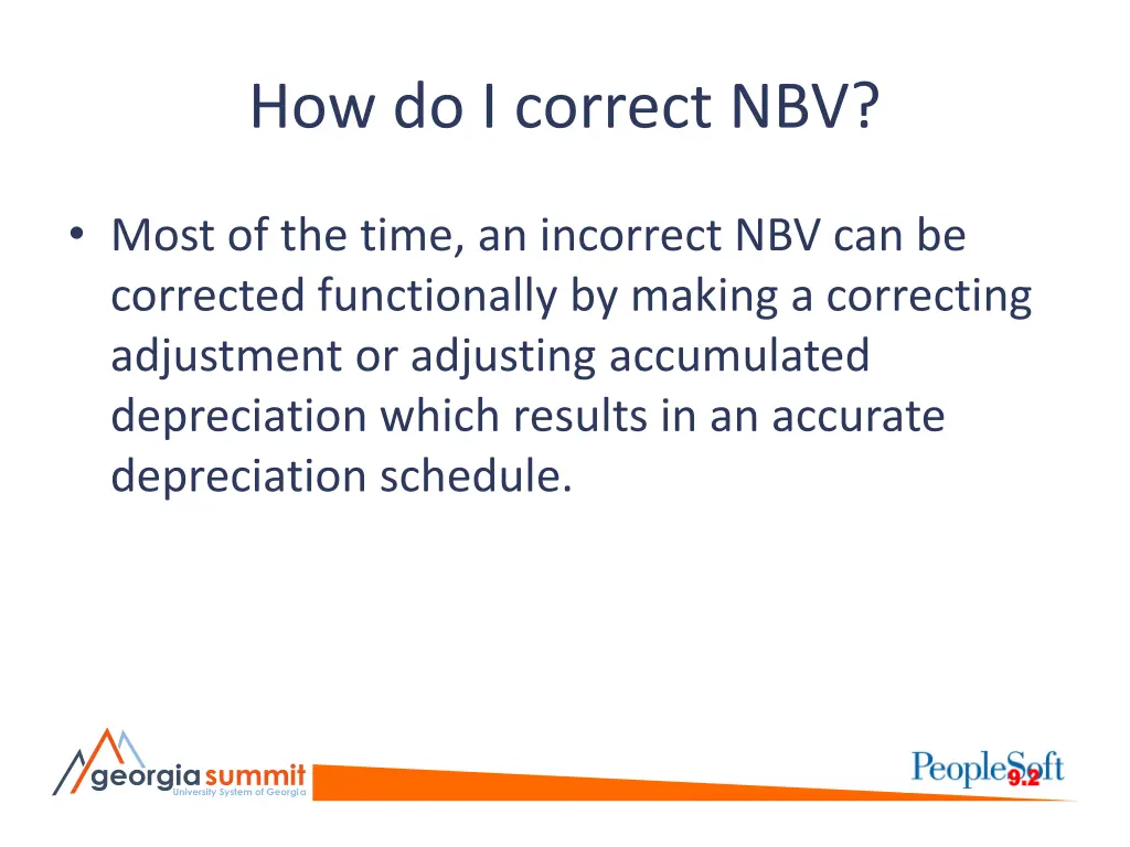 how do i correct nbv