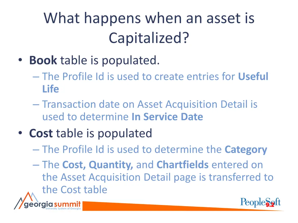 what happens when an asset is capitalized book