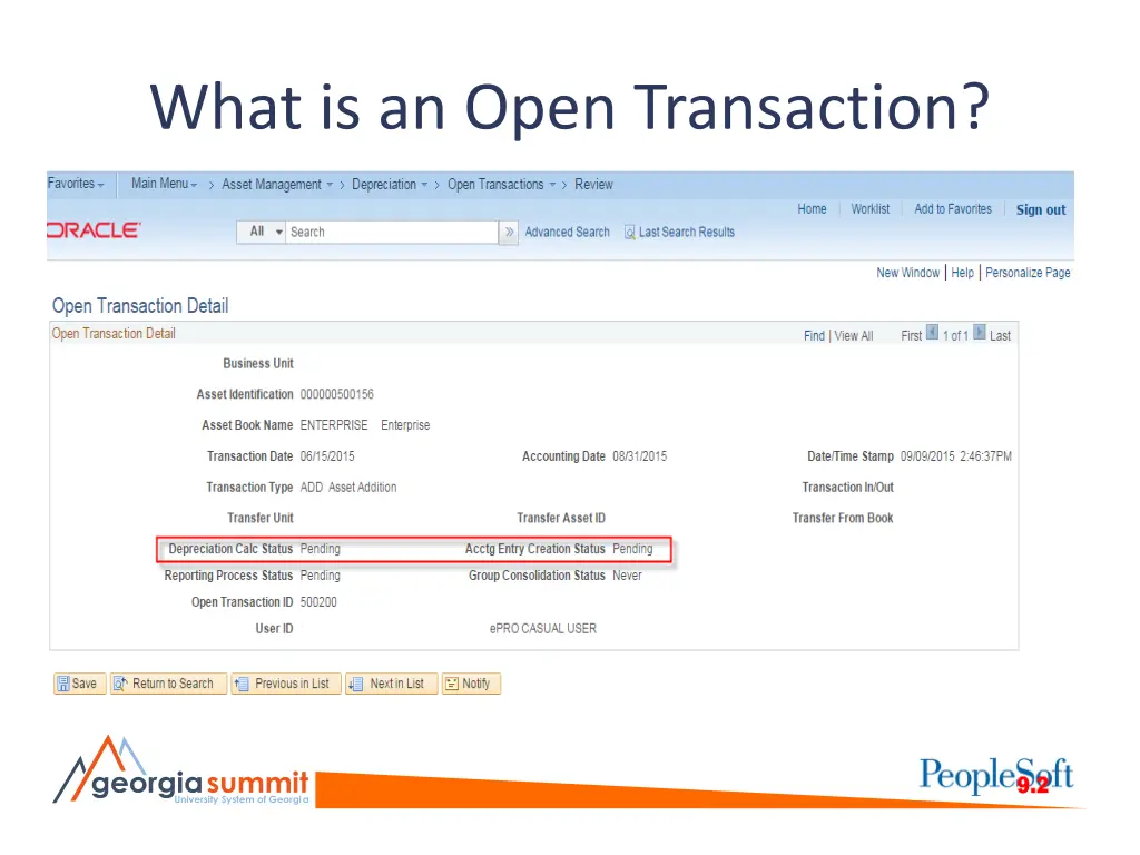 what is an open transaction 1